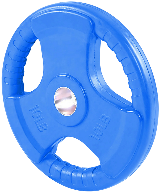 French Fitness Colored Rubber Grip Olympic Plate 10 lbs (New)