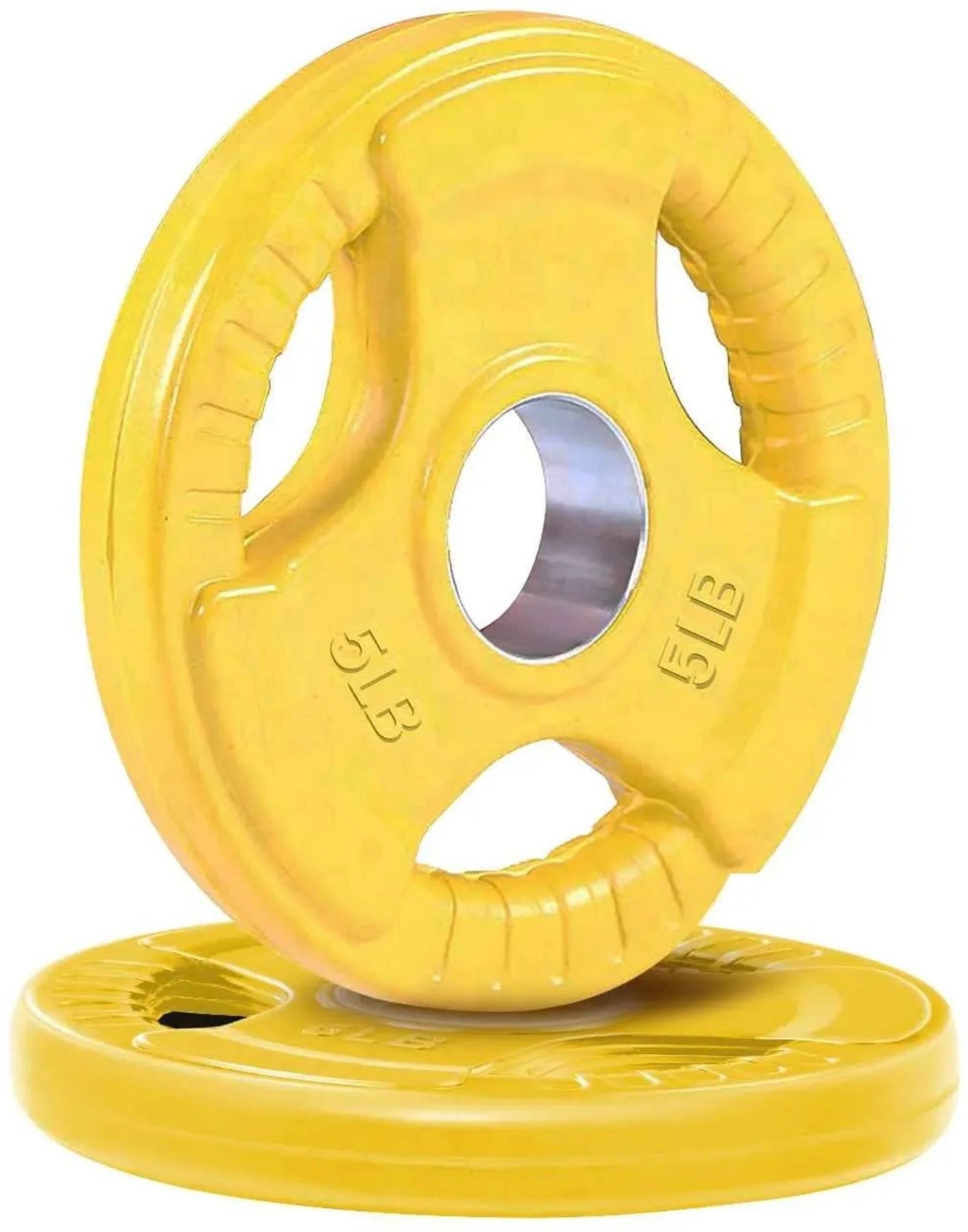 French Fitness Colored Rubber Grip Olympic Plate Set 100 lbs (New)