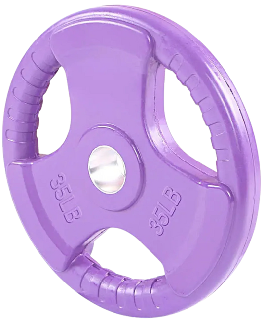 French Fitness Colored Rubber Grip Olympic Plate 35 lbs (New)