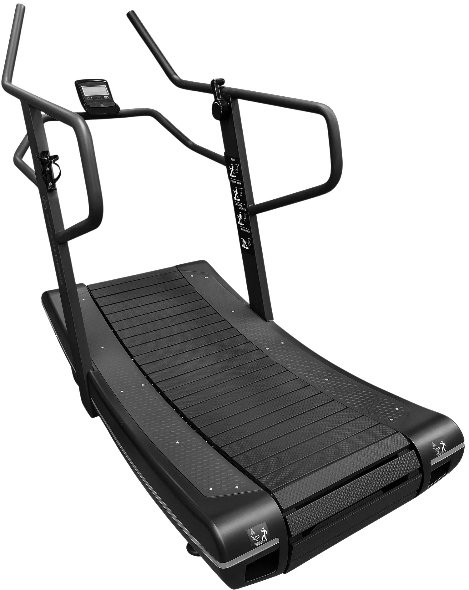 French Fitness CT100 Manual Curve Treadmill - Angled View