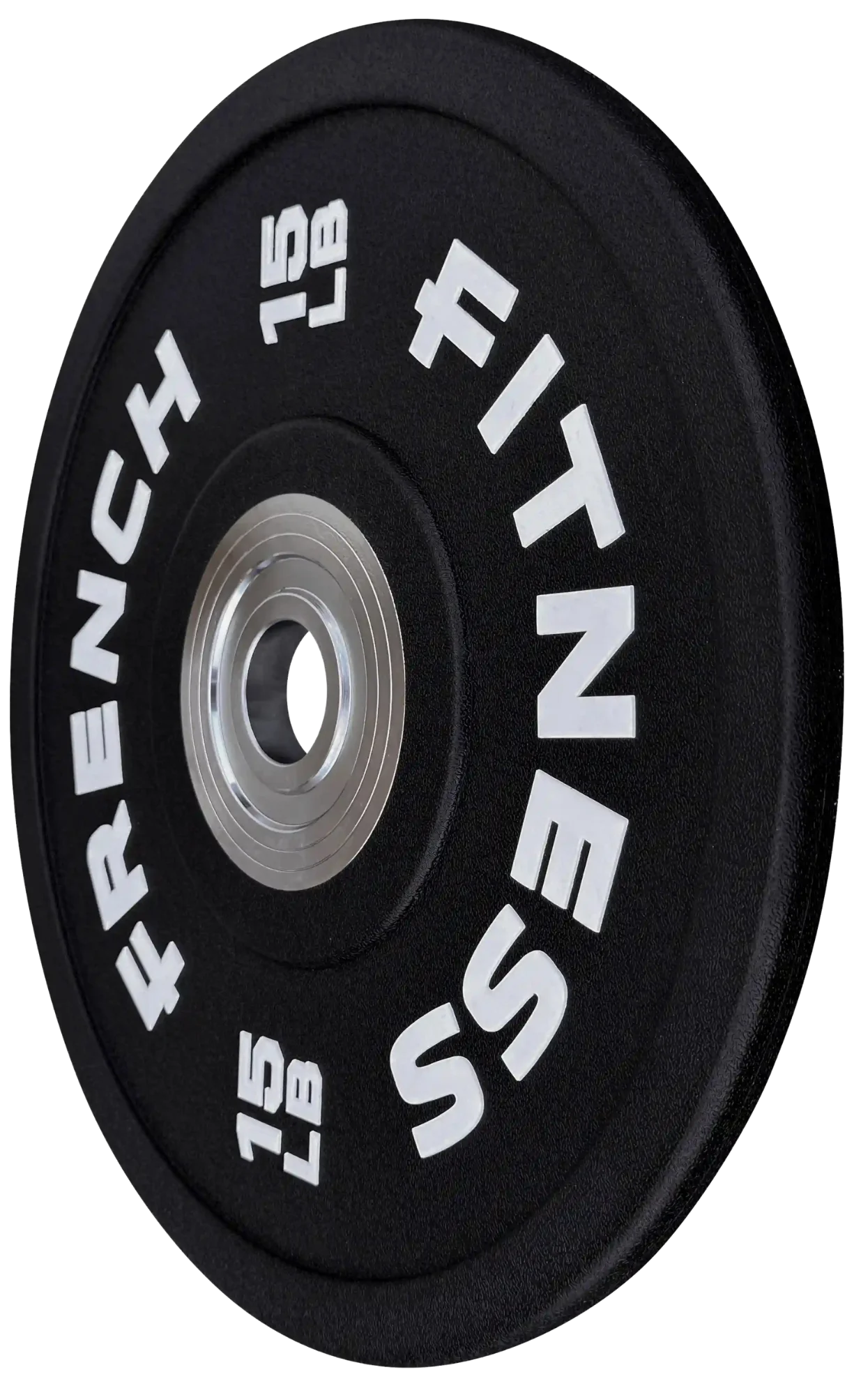 French Fitness Competition Urethane Bumper Plate 15 lbs Black