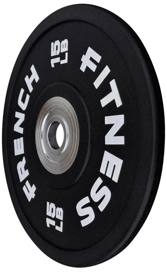 French Fitness Competition Urethane Bumper Plate 15 lb Black (New)