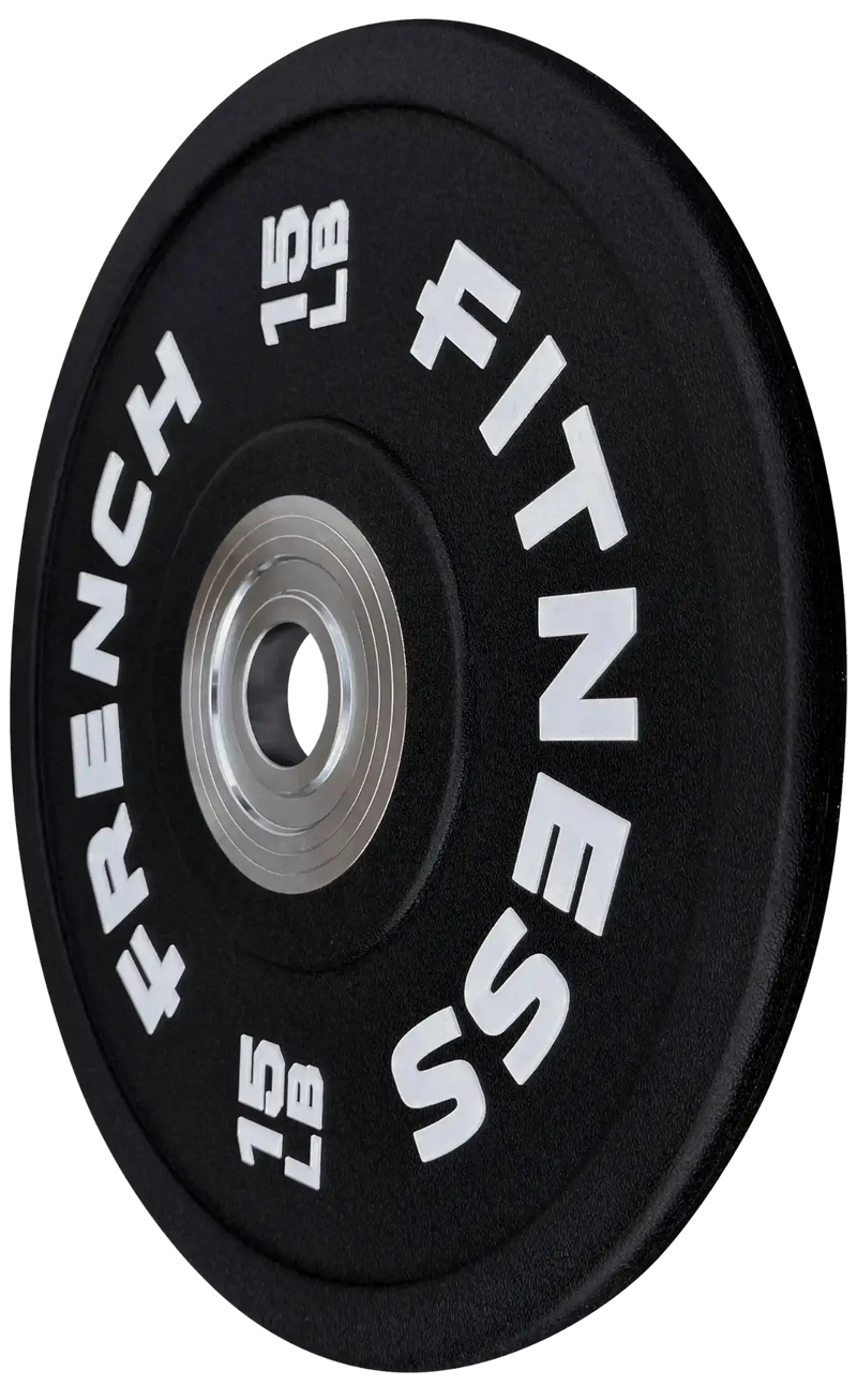 French Fitness Competition Urethane Bumper Plate 15 lb Black (New) Image