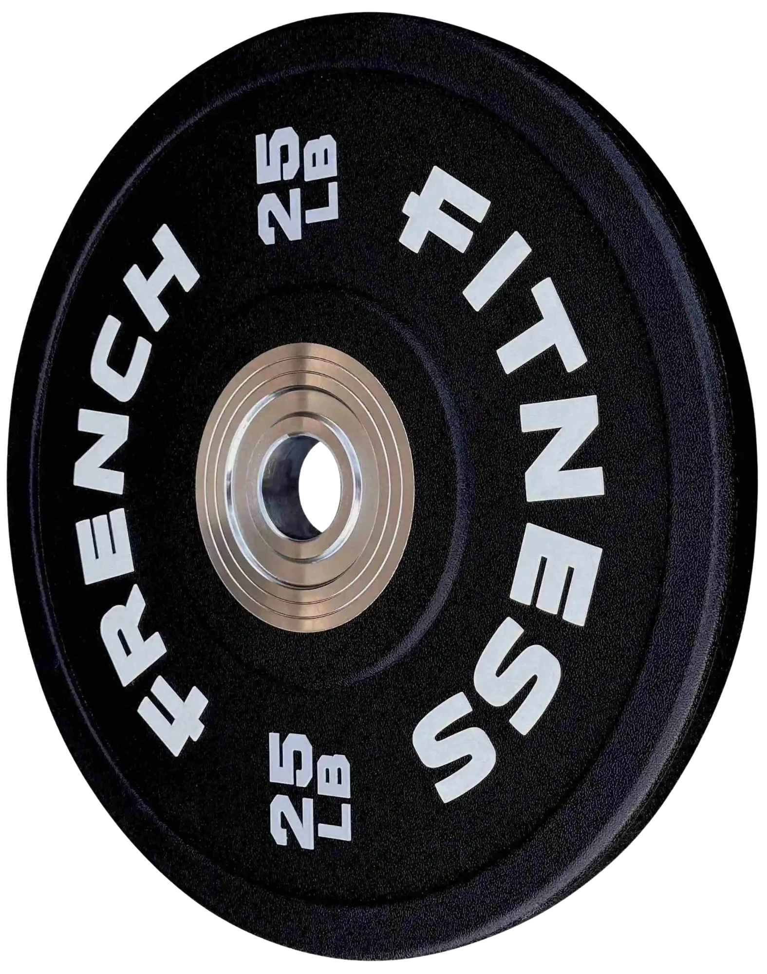 French Fitness Competition Urethane Bumper Plate 25 lb Black (New)