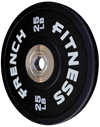 French Fitness Competition Urethane Bumper Plate 25 lb Black (New) Image