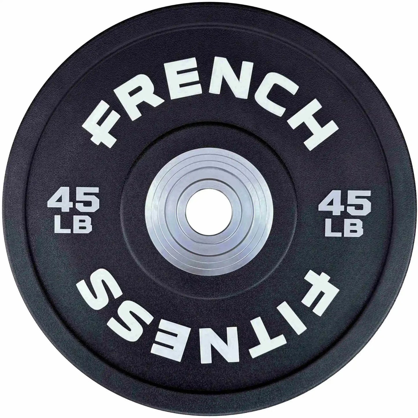 French Fitness Competition Urethane Bumper Plate Set 260 lb Black (New) Image 6