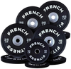French Fitness Competition Urethane Bumper Plate Set 260 lb Black (New) Image
