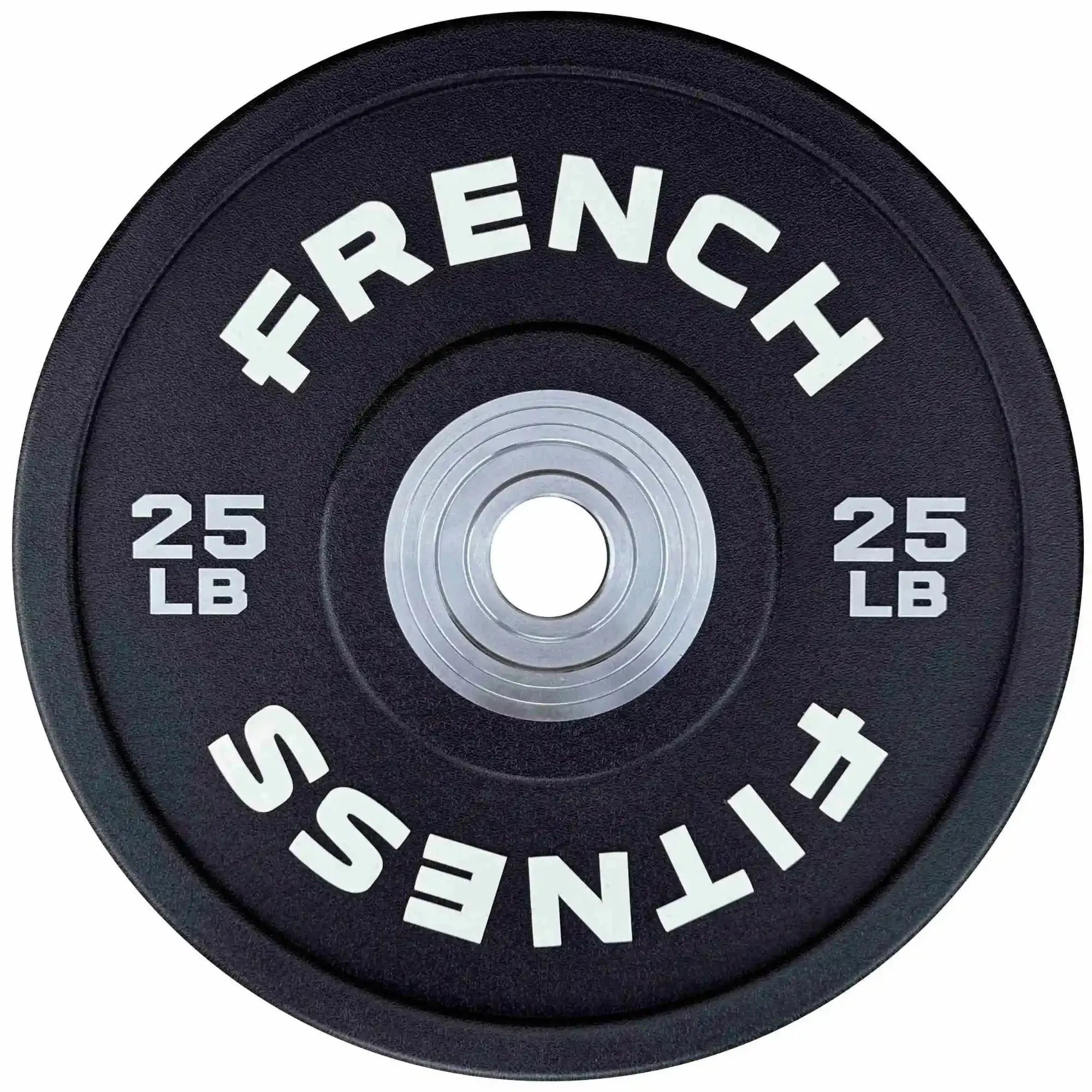 French Fitness Competition Urethane Bumper Plate Set 300 lb Black (New) Image 2