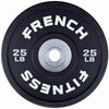 French Fitness Competition Urethane Bumper Plate Set 300 lb Black (New) Image 2