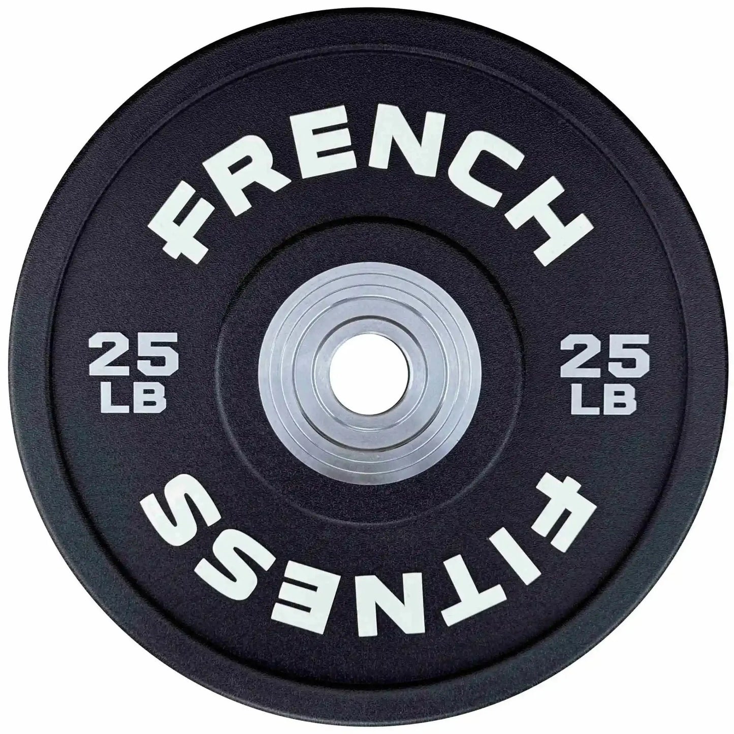 French Fitness Competition Urethane Bumper Plate Set 300 lb Black (New) Image 2