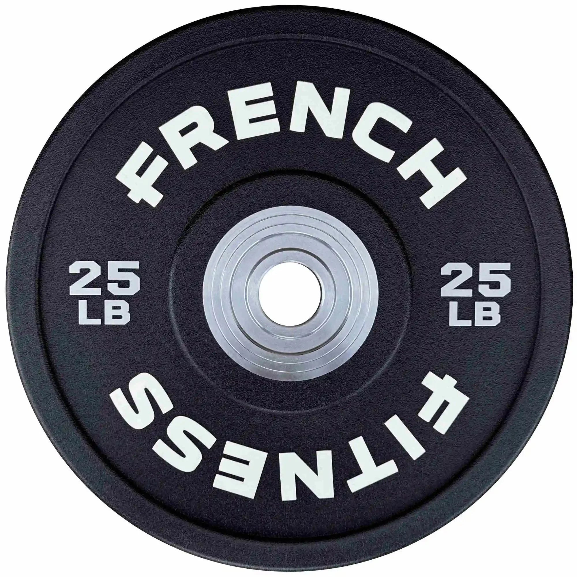 French Fitness Competition Urethane Bumper Plate Set 320 lb Black (New)