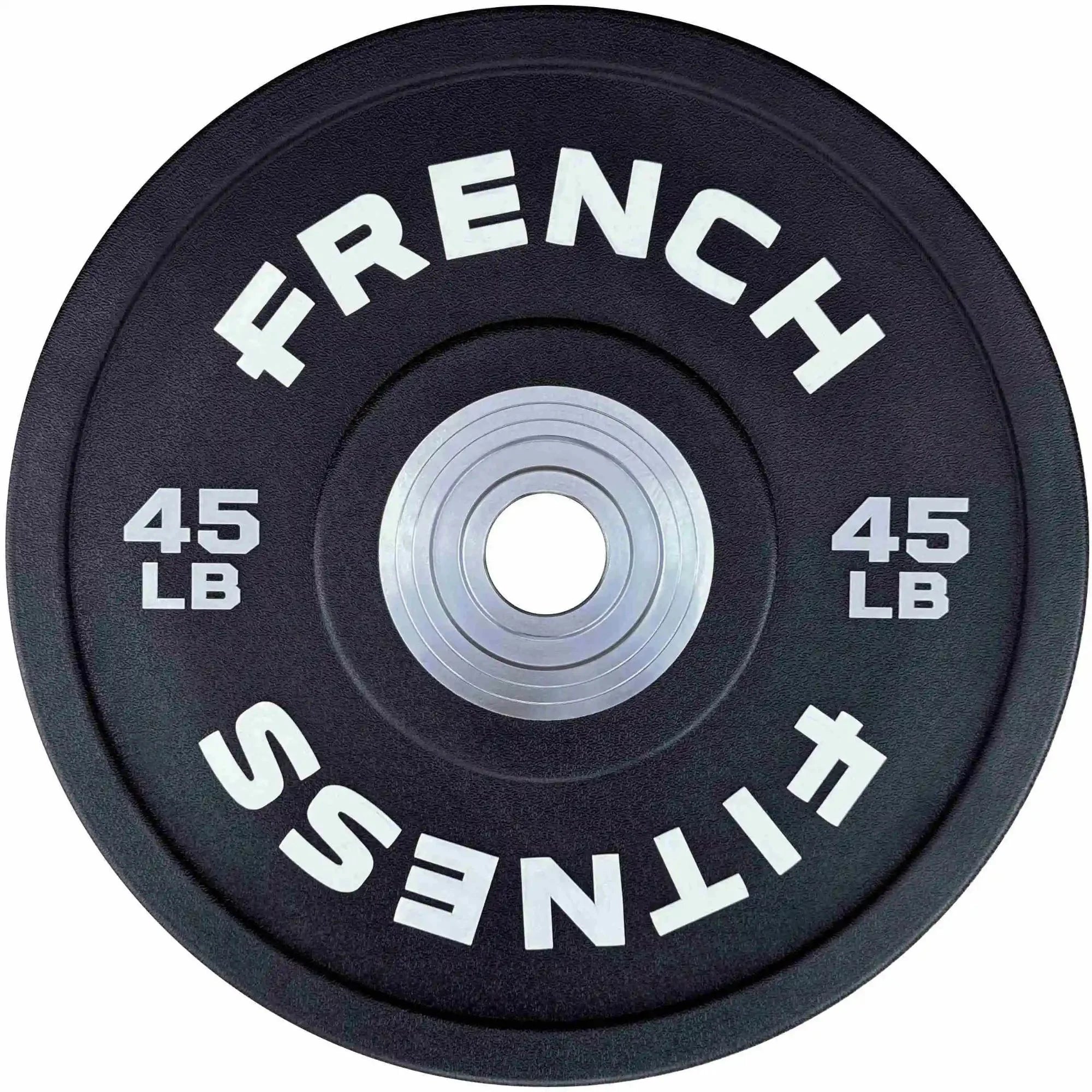 French Fitness Competition Urethane Bumper Plate Set 320 lb Black (New)