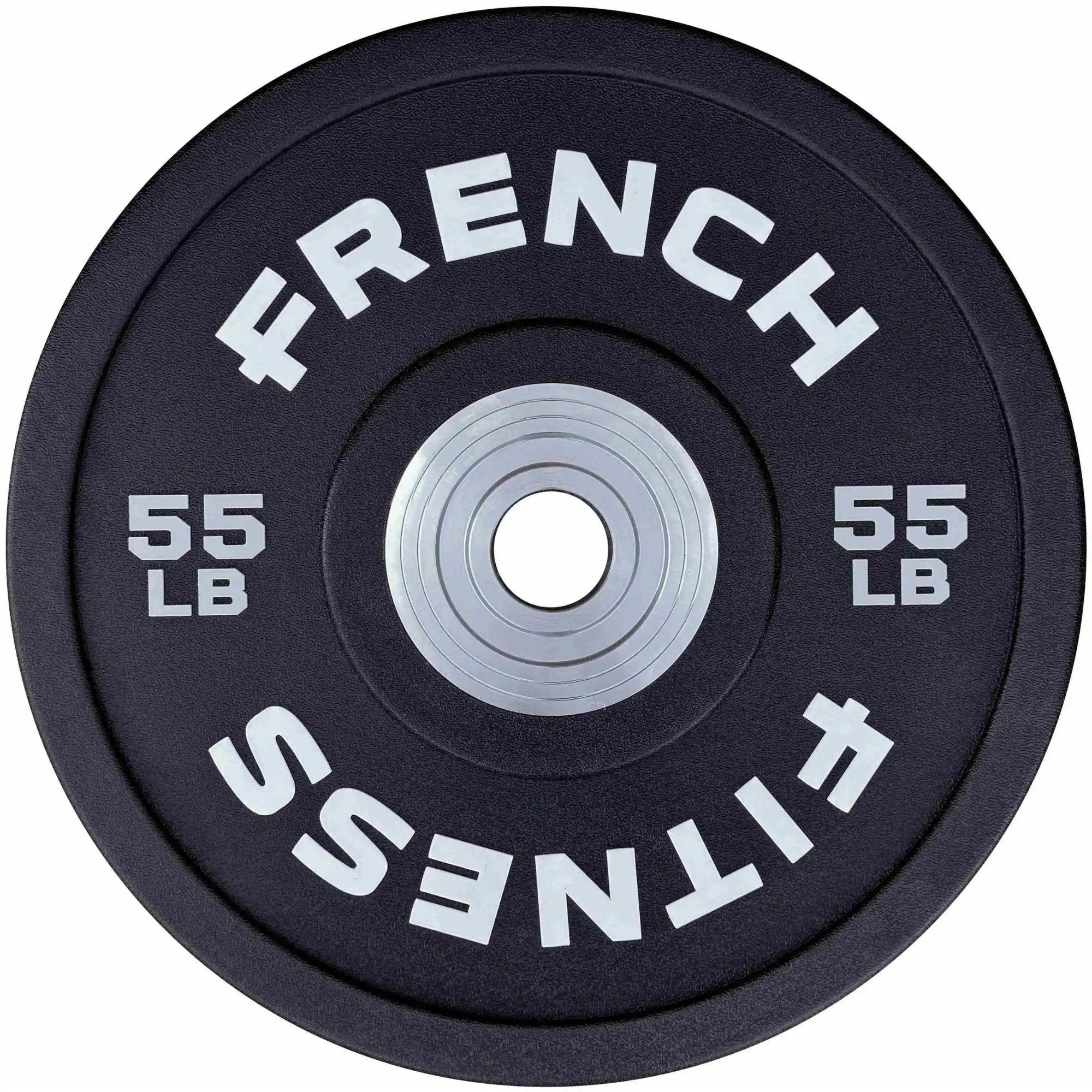 French Fitness Competition Urethane Bumper Plate Set 320 lb Black (New)