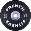 French Fitness Competition Urethane Bumper Plate Set 340 lb Black (New) Image 4