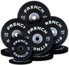 French Fitness Competition Urethane Bumper Plate Set 340 lb Black (New) Image