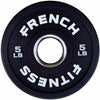 French Fitness Competition Urethane Bumper Plate Set 350 lb Black (New) Image 2