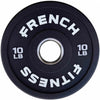 French Fitness Competition Urethane Bumper Plate Set 350 lb Black (New) Image 3