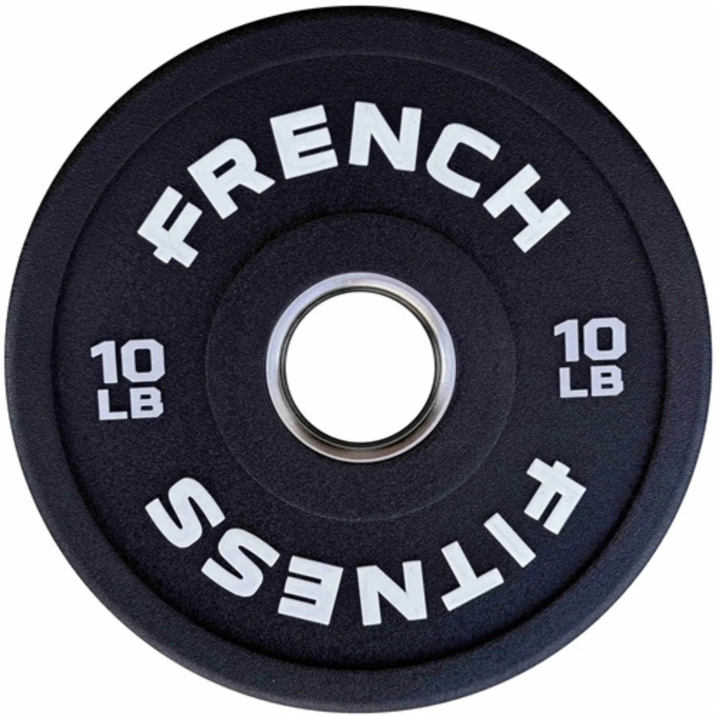 French Fitness Competition Urethane Bumper Plate Set 350 lb Black (New) Image 3
