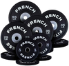 French Fitness Competition Urethane Bumper Plate Set 350 lb Black (New) Image