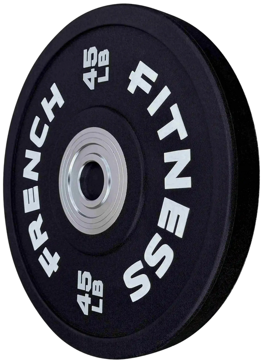 French Fitness Competition Urethane Bumper Plate 45 lb Black (New)