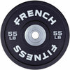 French Fitness Competition Urethane Bumper Plate 55 lb Black (New) Image 2