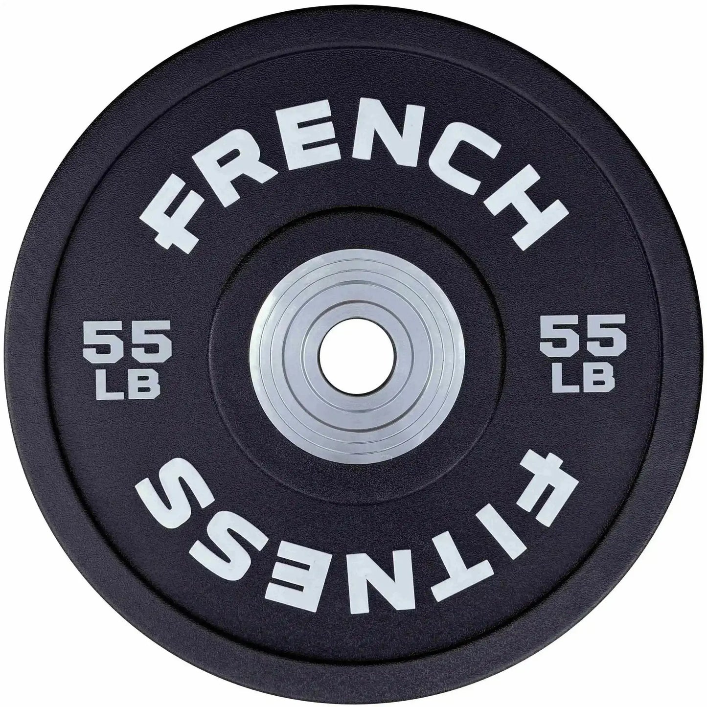 French Fitness Competition Urethane Bumper Plate 55 lb Black (New) Image 2