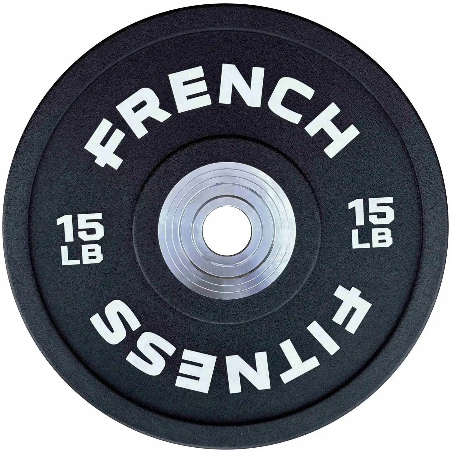 French Fitness Competition Urethane Bumper Plate 15 lb Colored (Black) (New)