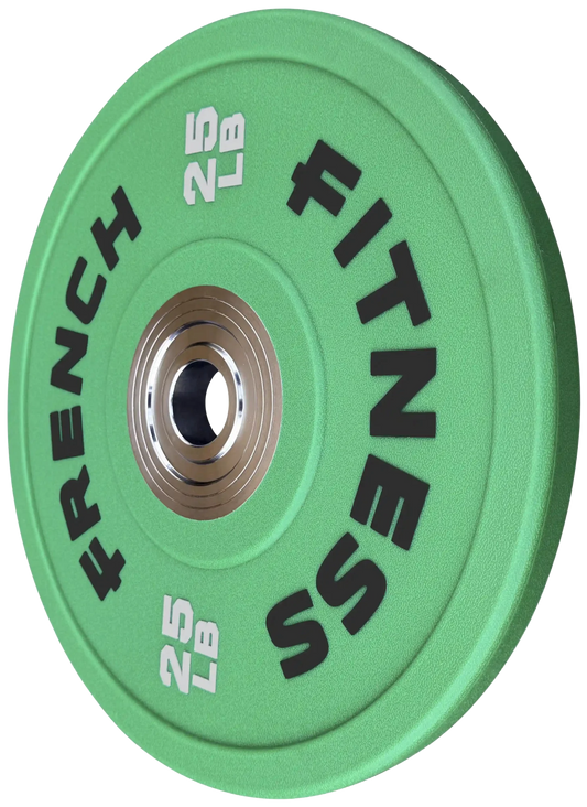 French Fitness Competition Urethane Bumper Plate 25 lb Colored (Green) (New)