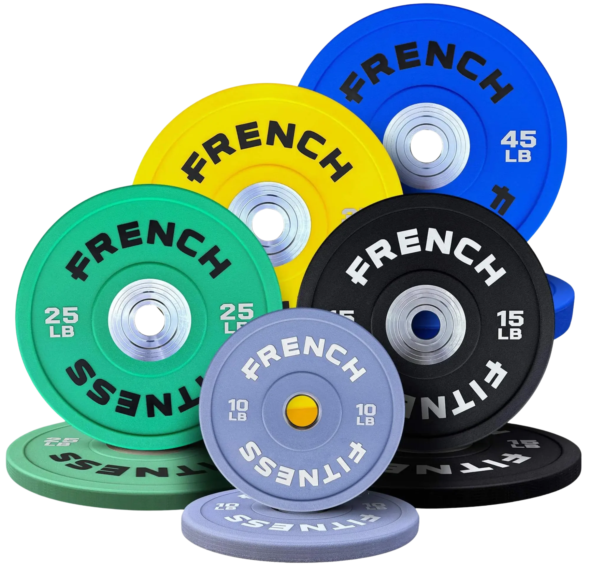 French Fitness Competition Urethane Bumper Plate 260 lb Colored (New)