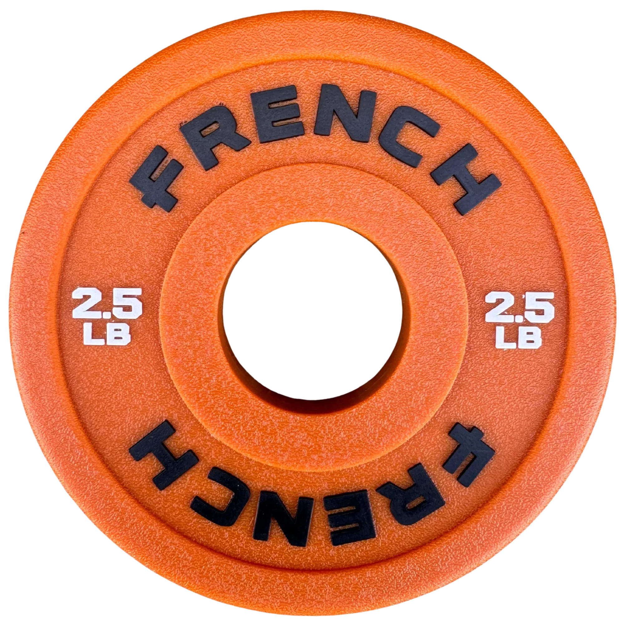 French Fitness Competition Urethane Bumper Plate 2.5 lbs Orange