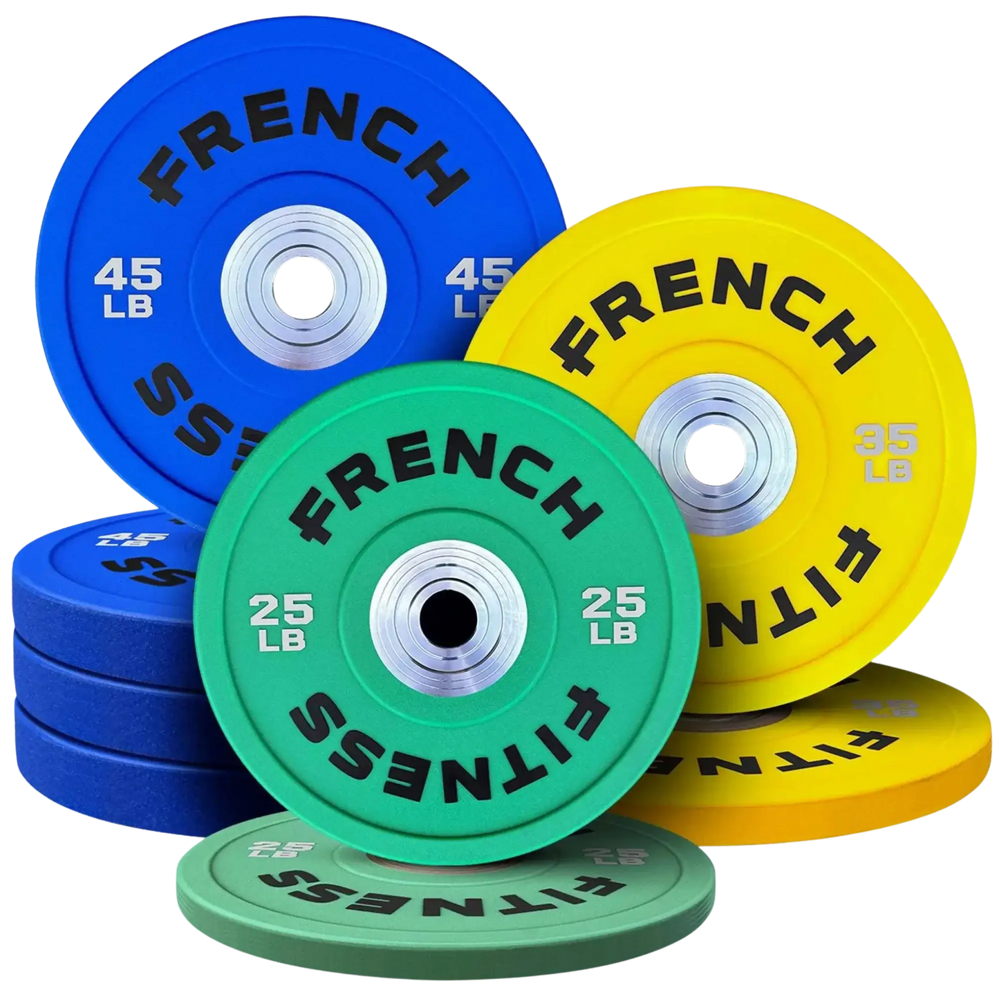 French Fitness Competition Urethane Bumper Plate 300 lb Colored (New) Image