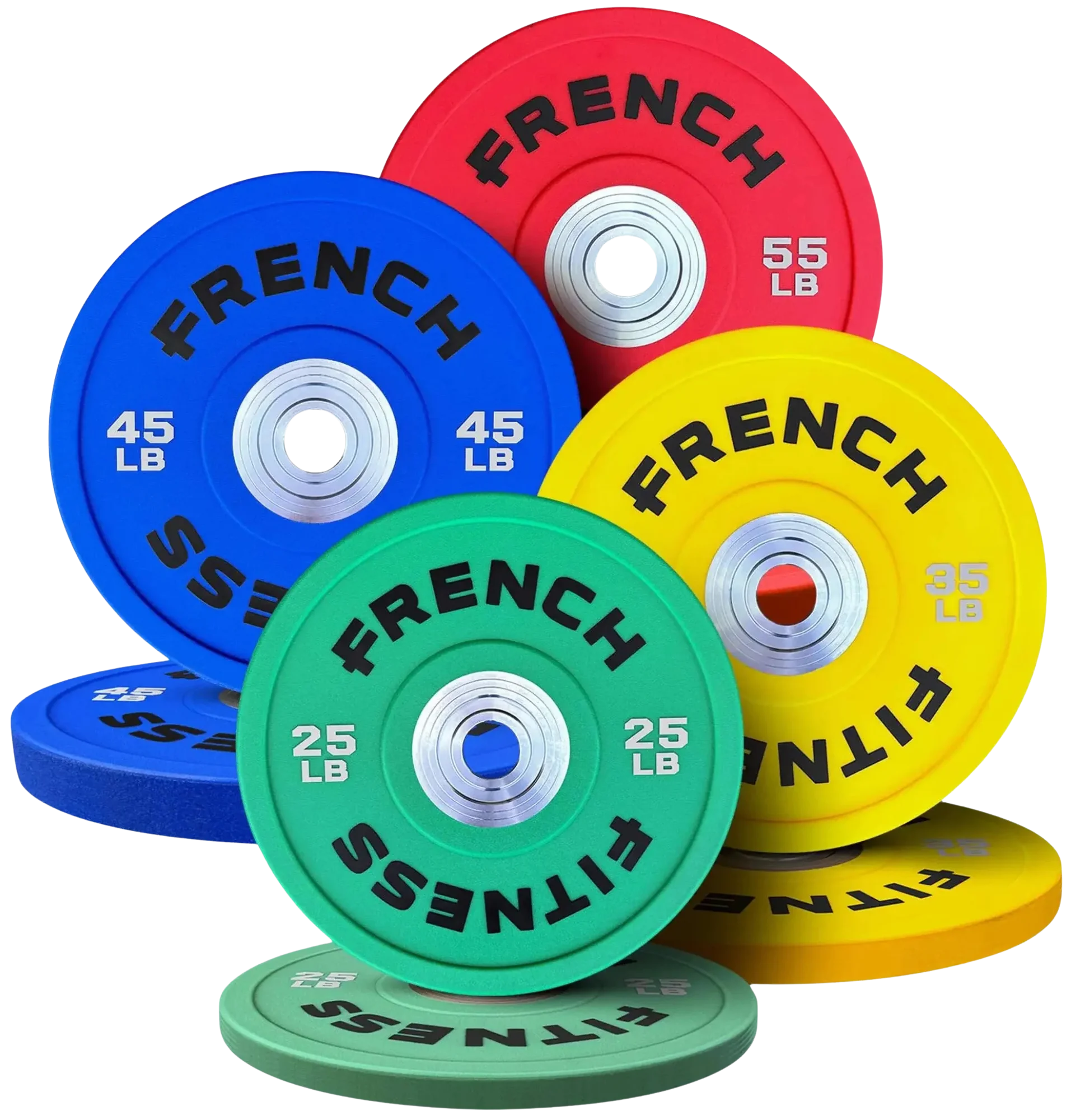 French Fitness Competition Urethane Bumper Plate 320 lb Colored (New)