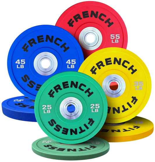 French Fitness Competition Urethane Bumper Plate 320 lb Colored (New)