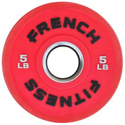 French Fitness Competition Urethane Bumper Plate 340 lb Colored - Front View