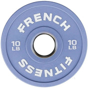French Fitness Competition Urethane Bumper Plate 340 lb Colored - Front View
