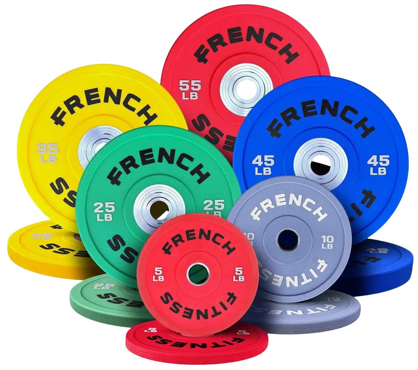 French Fitness Competition Urethane Bumper Plate 350 lb Colored (New) Image