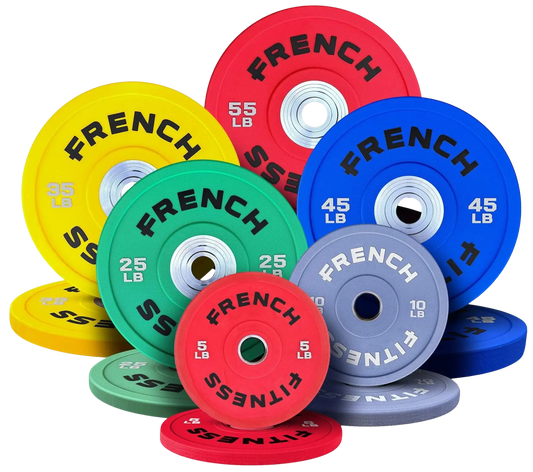 French Fitness Competition Urethane Bumper Plate 350 lb Colored (New)