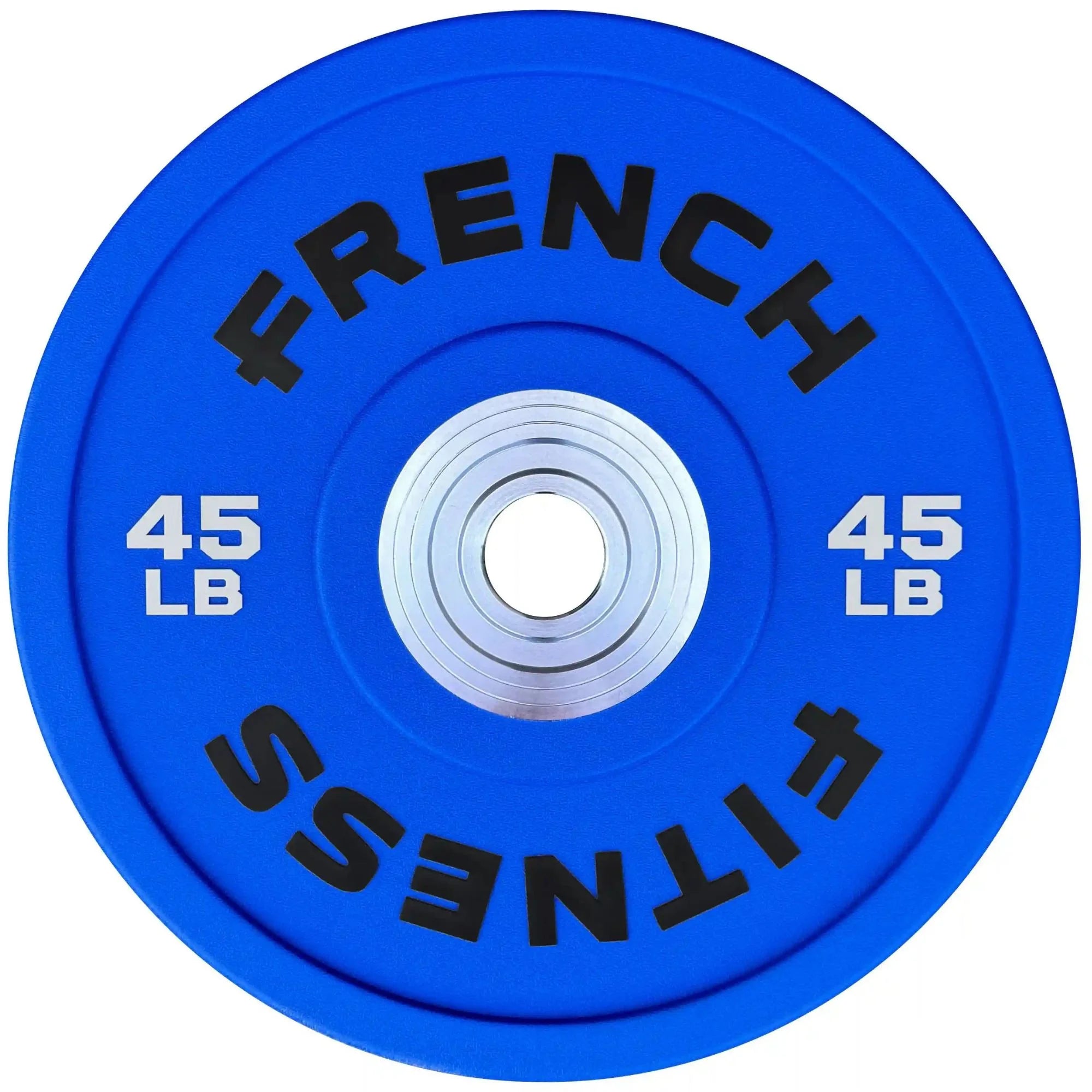 French Fitness Competition Urethane Bumper Plate 45 lb Colored (Blue) (New)