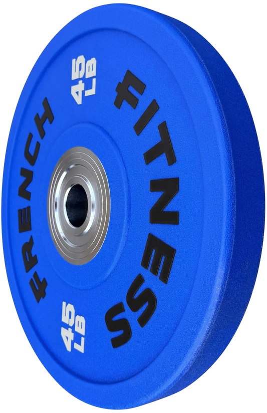 French Fitness Competition Urethane Bumper Plate 45 lb Colored (Blue) (New)