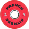French Fitness Competition Urethane Bumper Plate 5 lb Colored (Red) (New)