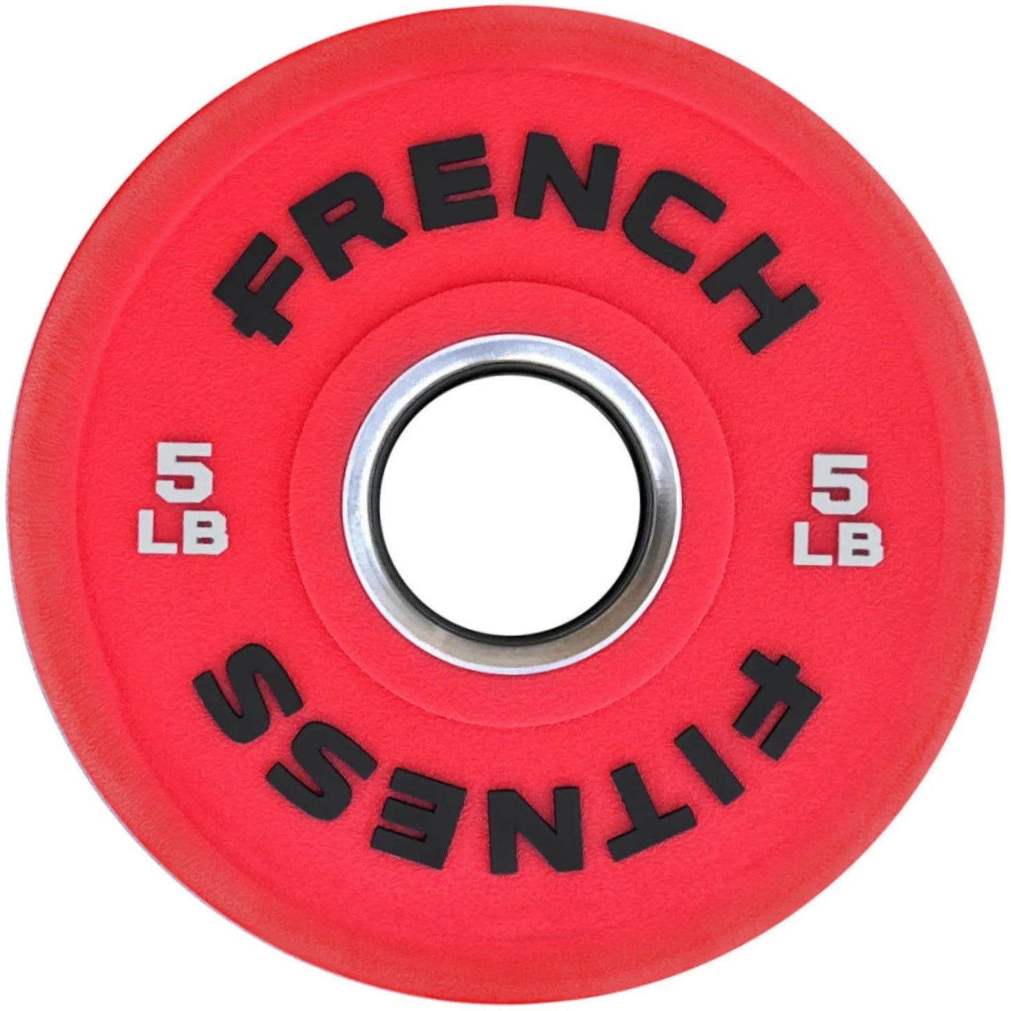 French Fitness Competition Urethane Bumper Plate 5 lb Colored (Red) (New)