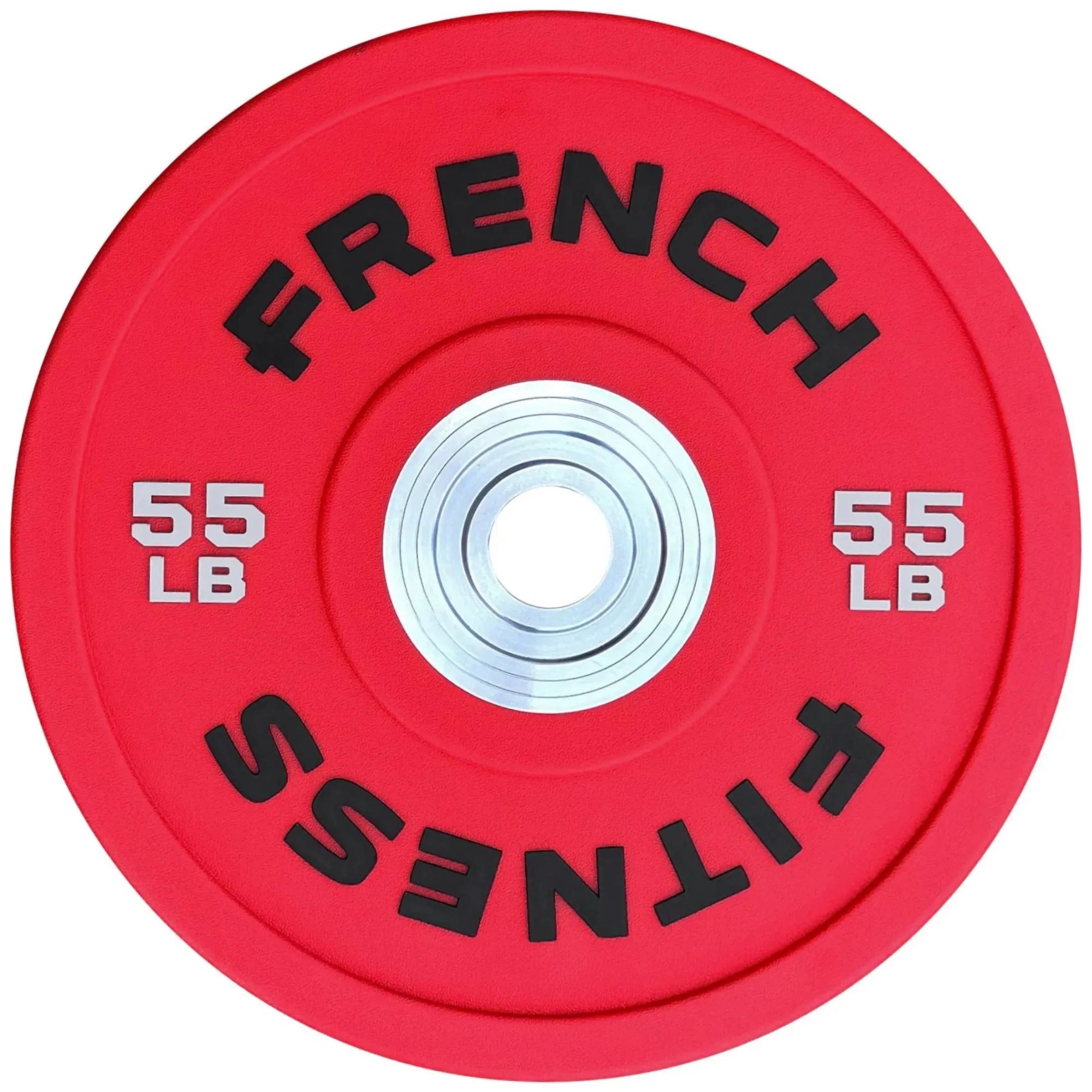 French Fitness Competition Urethane Bumper Plate 55 lb Colored (Red) (New)