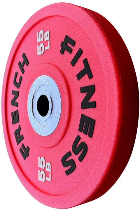 French Fitness Competition Urethane Bumper Plate 55 lb Colored (Red) (New)