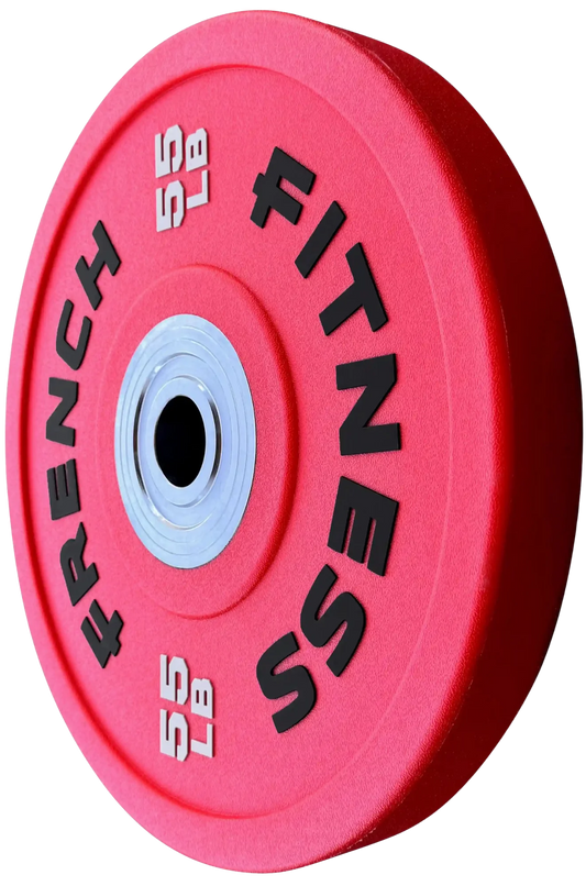 French Fitness Competition Urethane Bumper Plate 55 lb Colored (Red) (New)