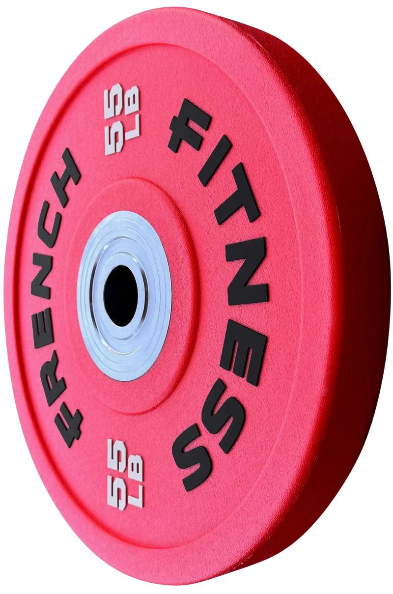 French Fitness Competition Urethane Bumper Plate 55 lb Colored (Red) (New)