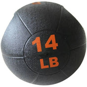 French Fitness Dual Grip Medicine Ball w/Handles 14 lb - Back View