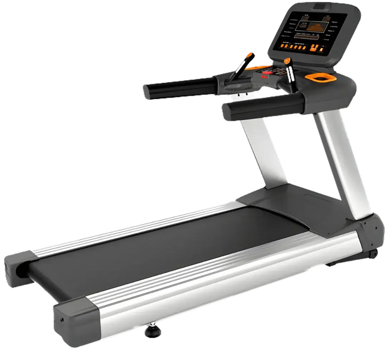 French Fitness E320T Elliptical Trainer w/10" Touch Console (New) - Angled view