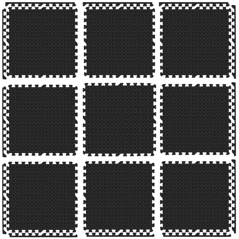 French Fitness - 24" x 24" Eva Interlocking Tiles (New) - Layout View