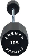 French Fitness EZ Curl Urethane Barbell 105 lbs - Single (New)