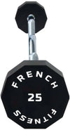 French Fitness EZ Curl Urethane Barbell 25 lbs - Single (New)
